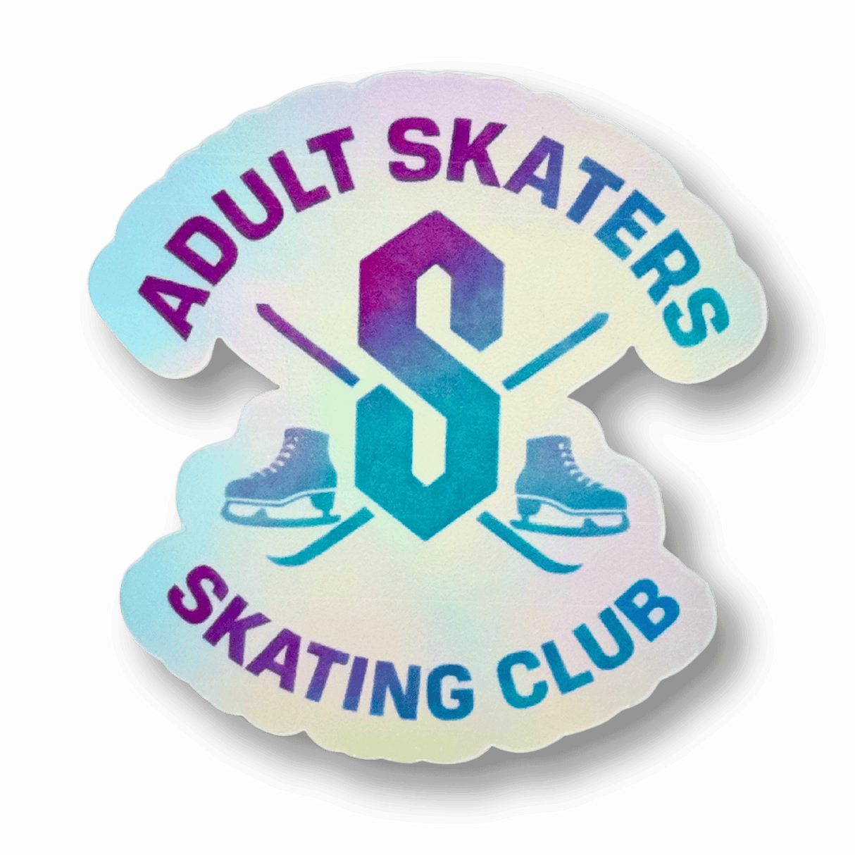 Adult Skaters Skating Club Holographic Sticker