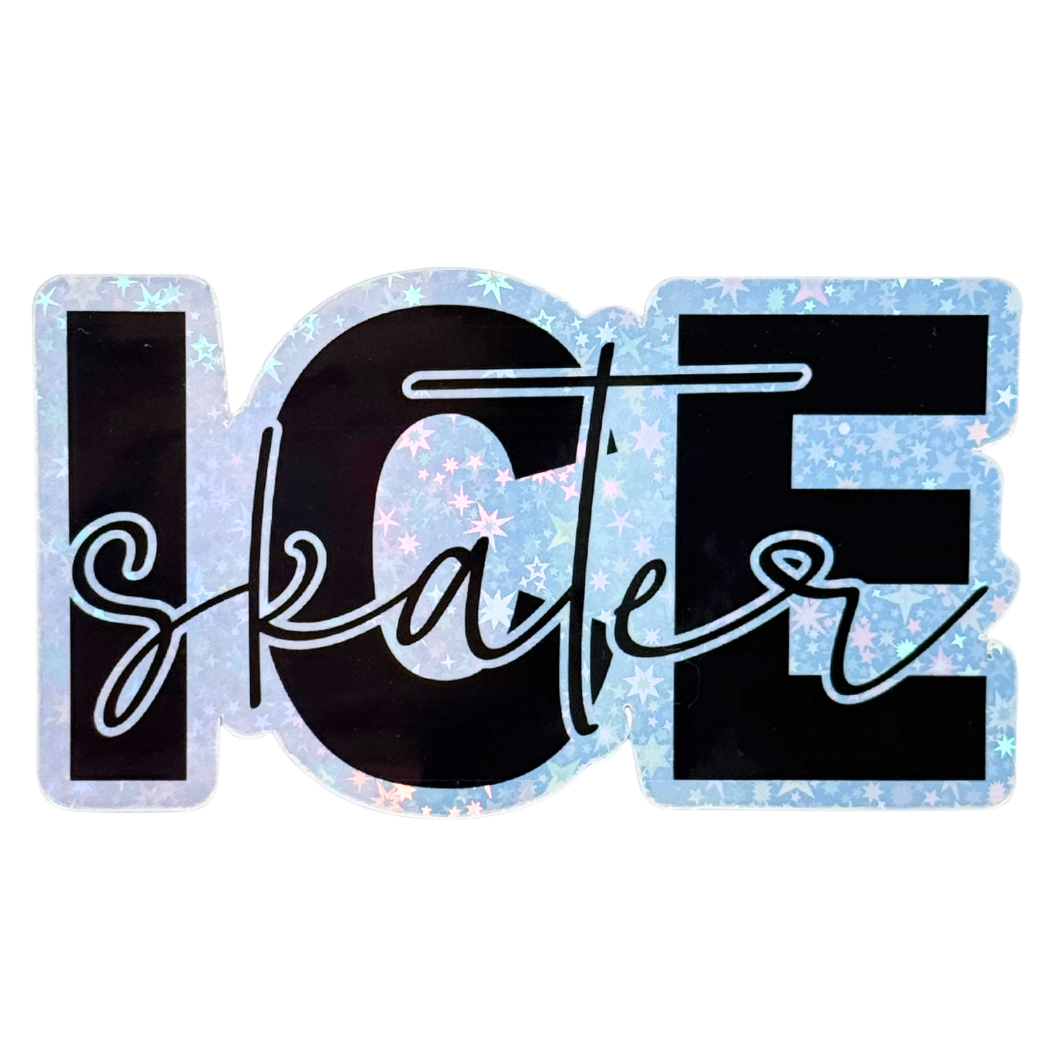 Ice Skater Holographic Sticker