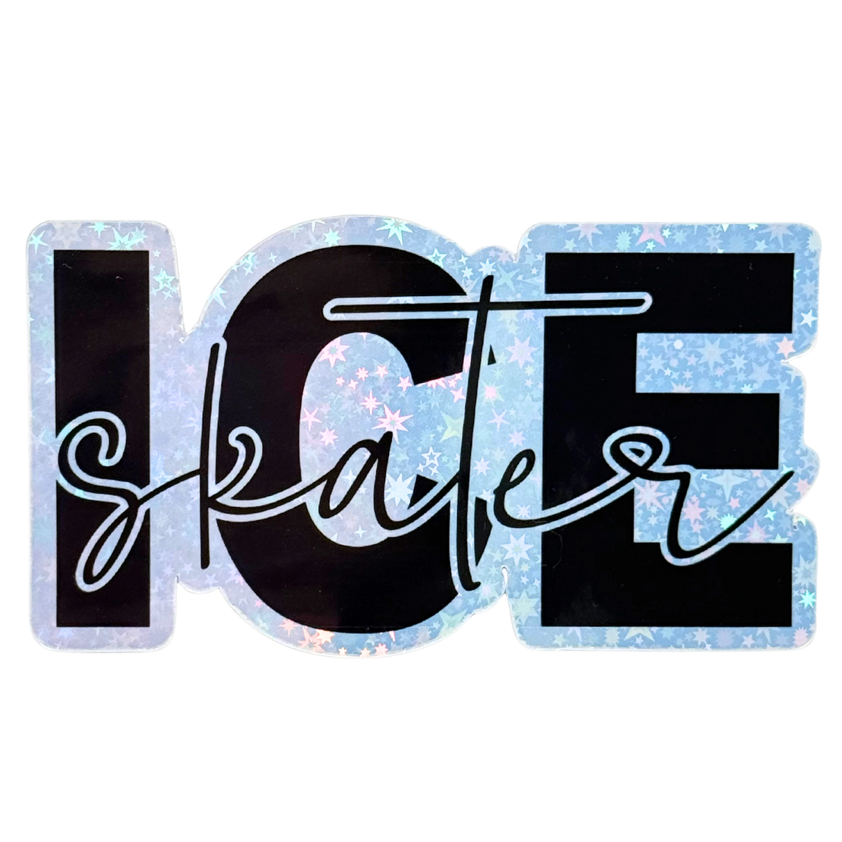 Ice Skater Holographic Sticker