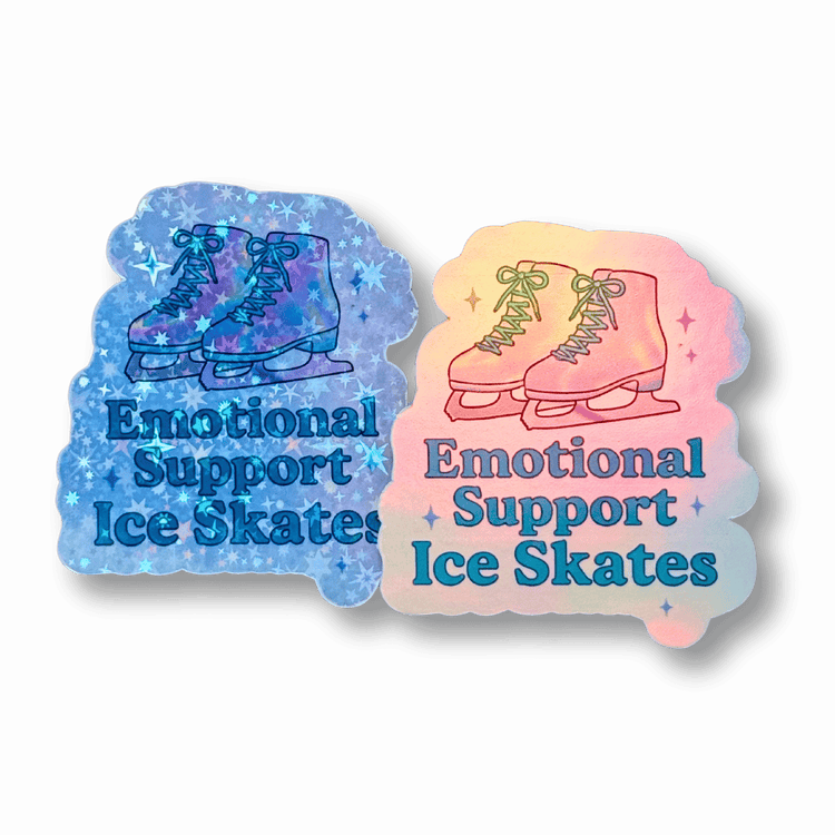 Emotional Support Ice Skates Sticker