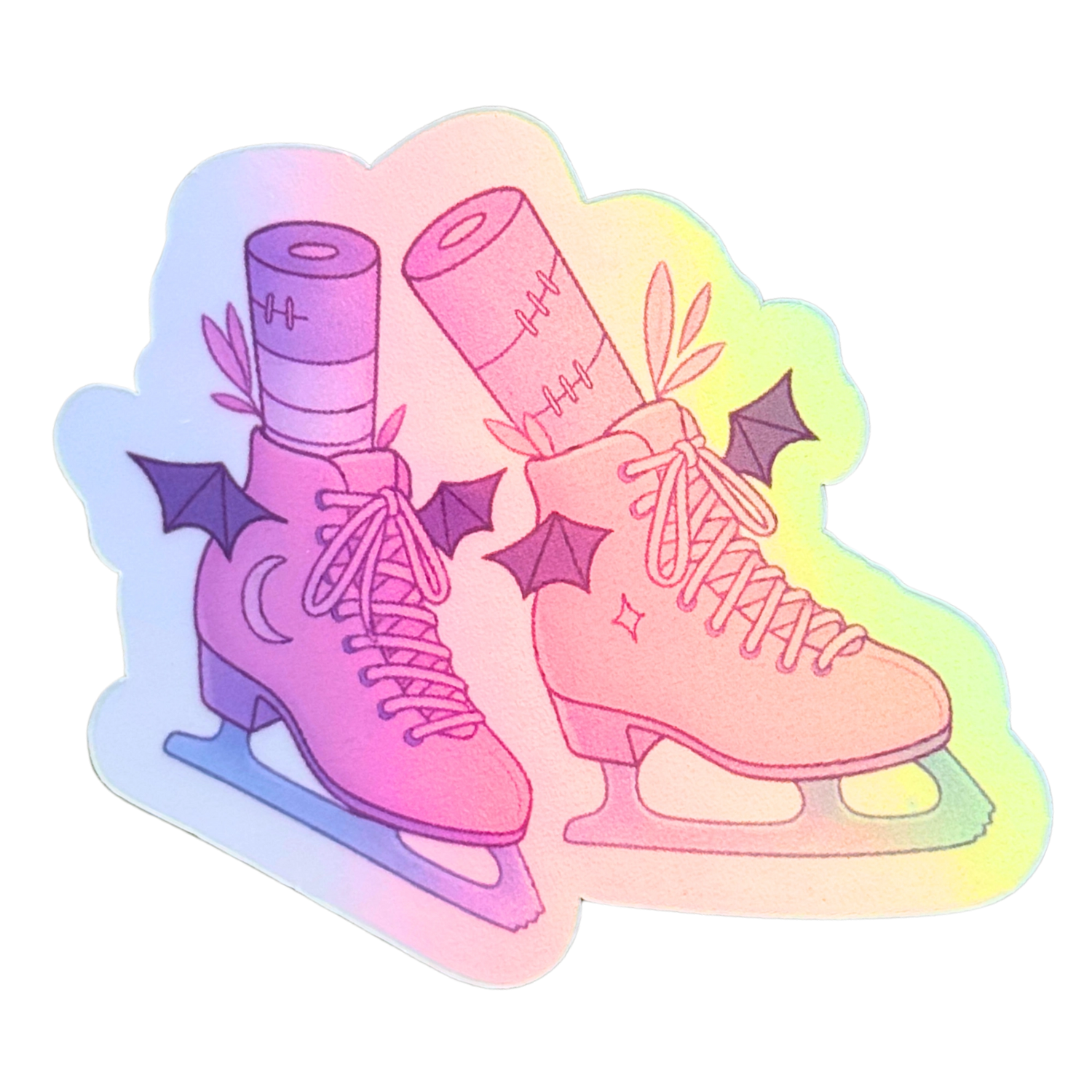 Batty Blades Holographic Stickers