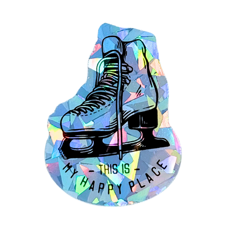 This Is My Happy Place Cracked Ice Holo Stickers
