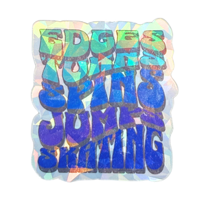 Edges Turns Spins Jumps Cracked Ice Holo Stickers