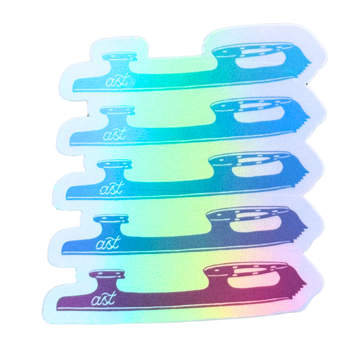 Blades Ombre Holo Stickers