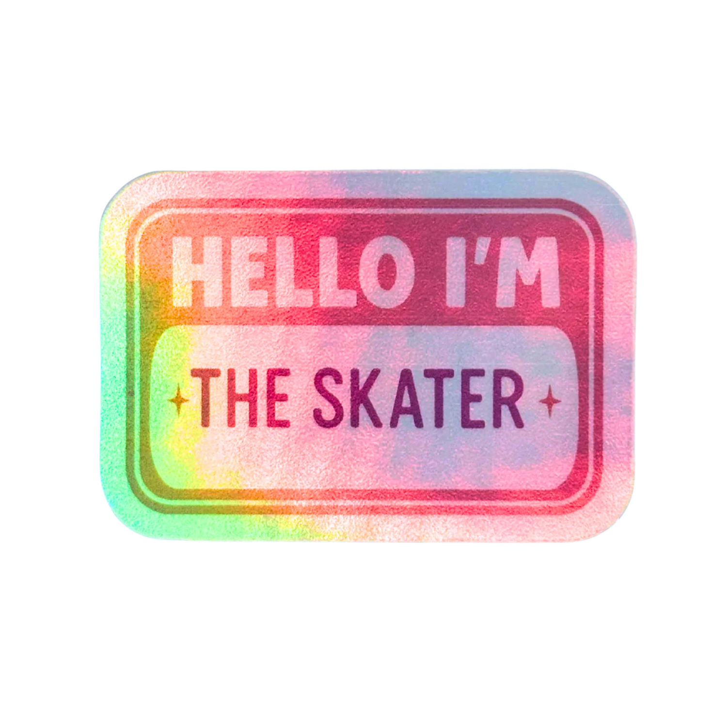 Hello I'm The Skater Holo Stickers
