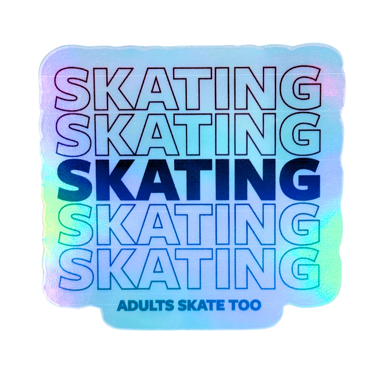 SKATING Ombre Holo Stickers