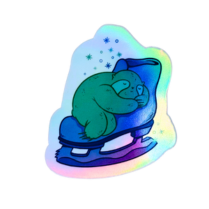 Skating Sloth Holo Stickers