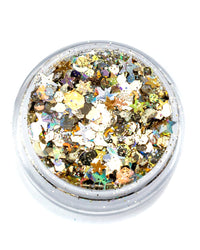 Sun & Moon - Metallic Chunky Silver and Gold Glitter
