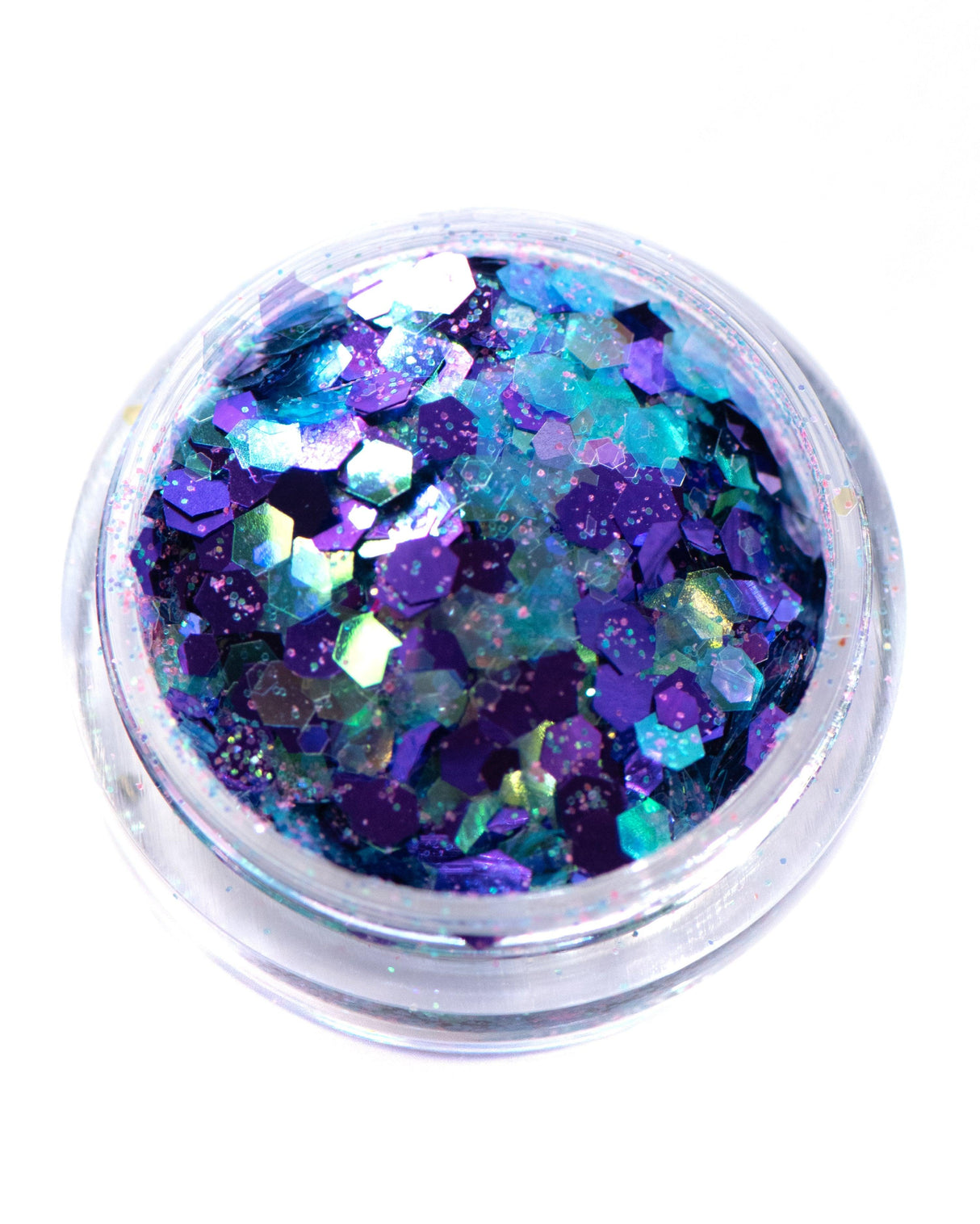 Lunautics Tea Party - Purple and Aqua Chunky Glitter