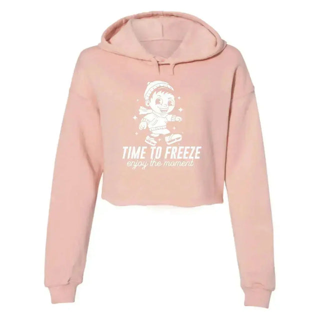 Time To Freeze Women's Hooded Crop Adults Skate Too LLC
