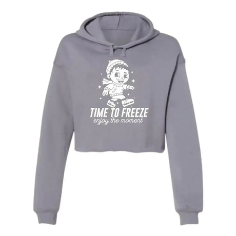 Time To Freeze Women's Hooded Crop Adults Skate Too LLC