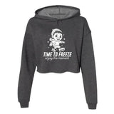 Time To Freeze Women's Hooded Crop Adults Skate Too LLC