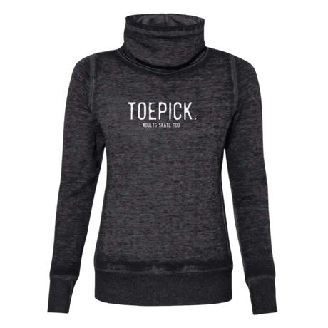 Toepick Cowl Neck Sweatshirt - Adults Skate Too LLC