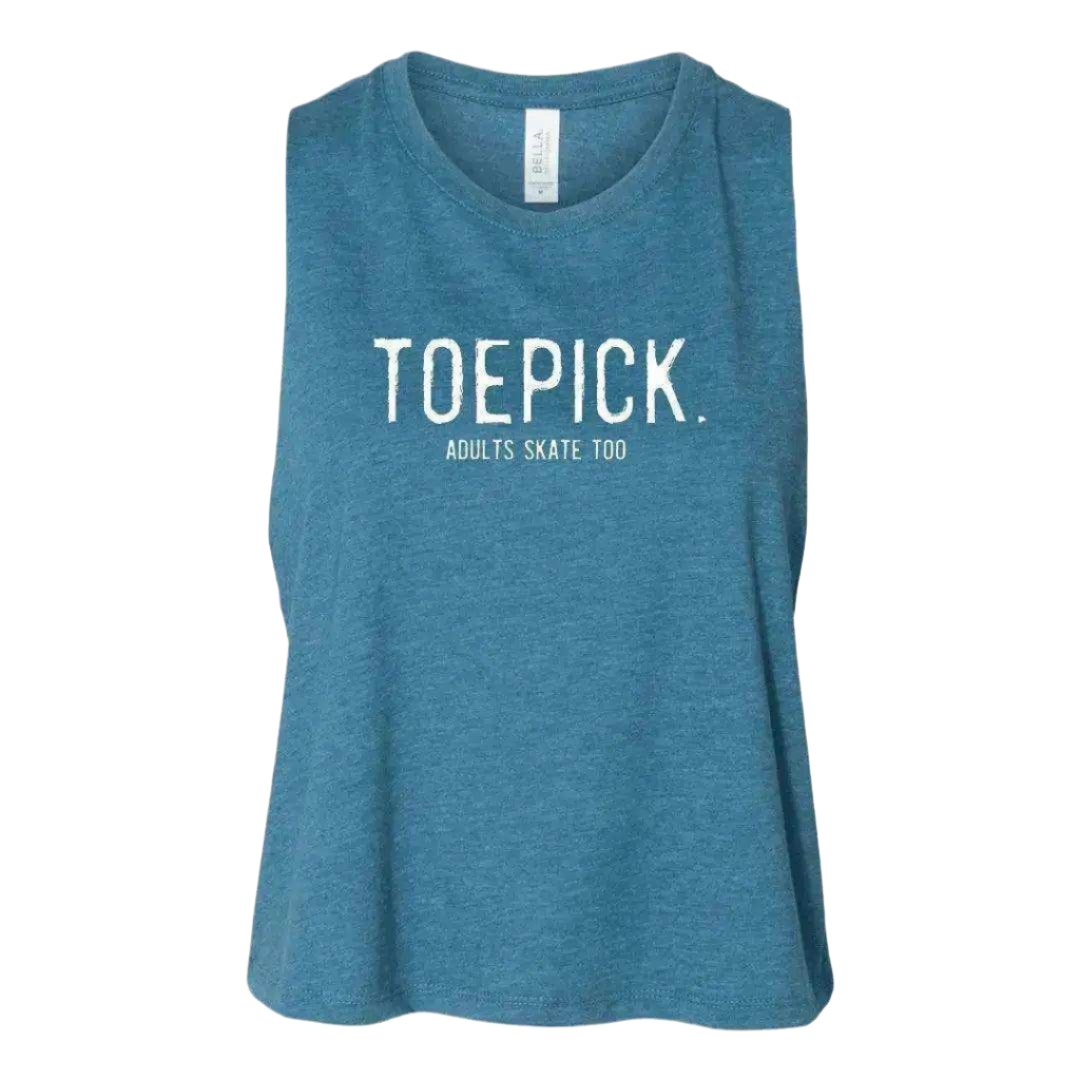 Toepick Racerback Crop - Adults Skate Too LLC