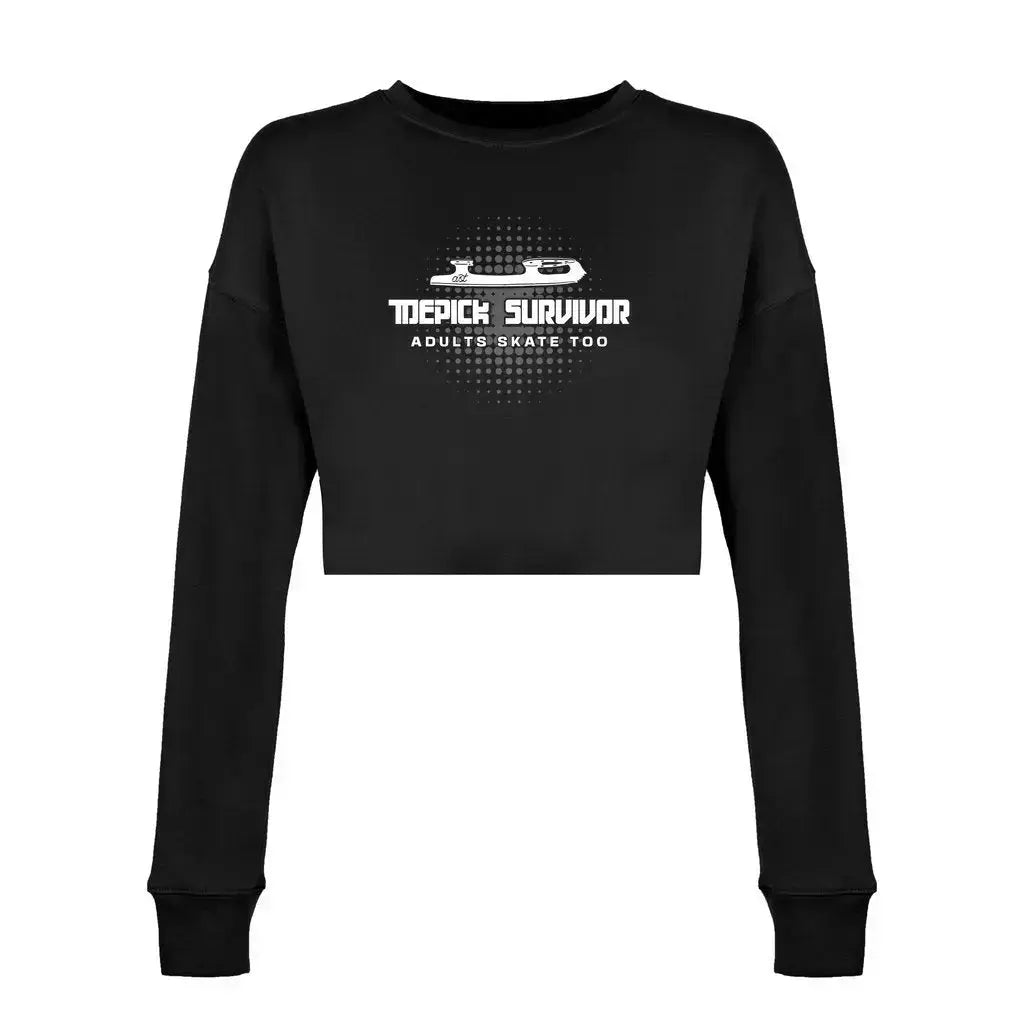 Toepick Survivor Women's Cropped Sweatshirt Adults Skate Too LLC
