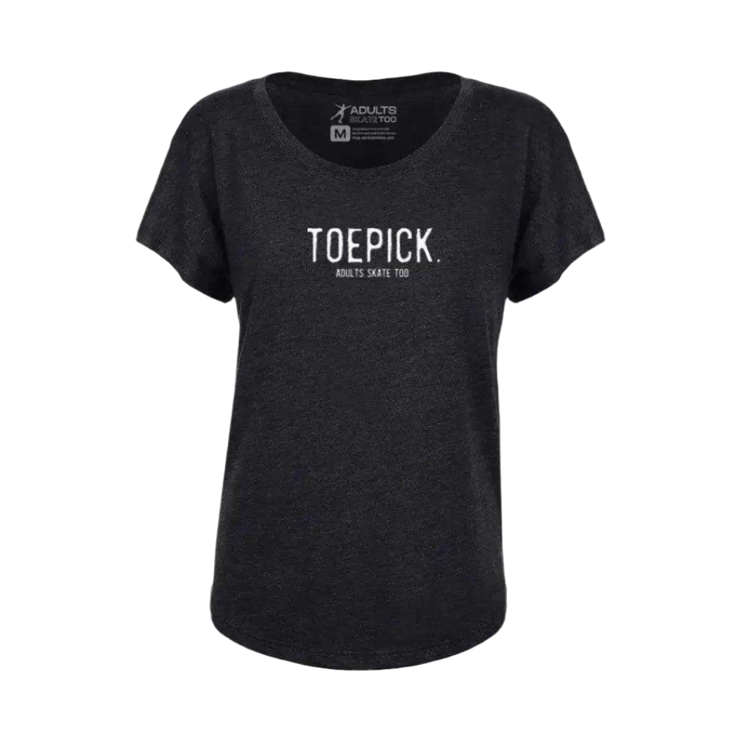 Toepick Dolman Tee - Adults Skate Too LLC