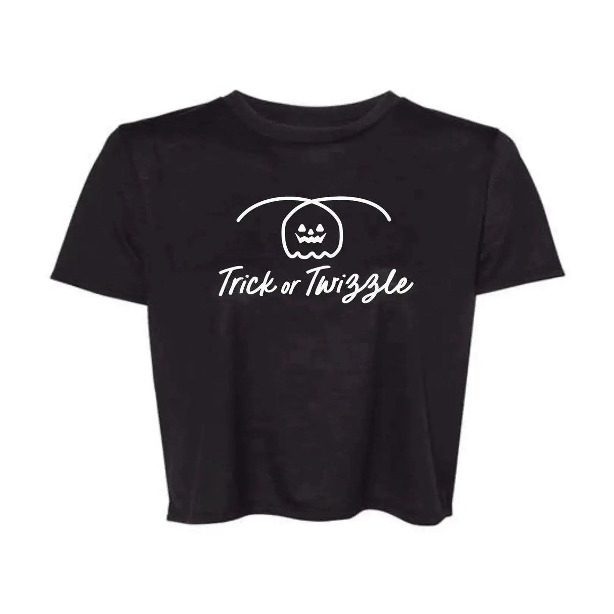 Trick or Twizzle Women's Flowy Crop Tee Adults Skate Too LLC