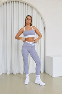 Astoria LUXE BALANCE Signature Sports Crop - Blue Lattice - Adults Skate Too LLC