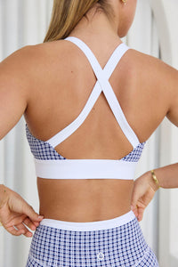 Astoria LUXE BALANCE Signature Sports Crop - Blue Lattice - Adults Skate Too LLC