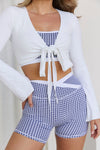 Astoria LUXE BALANCE Essential Sports Bra - Blue Lattice - Adults Skate Too LLC
