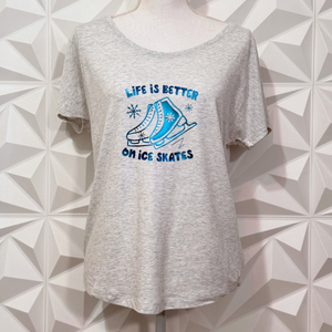 Life Is Better on Ice Skates Dolman Tee - Adults Skate Too LLC