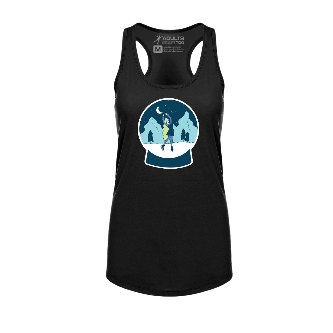 Snow Globe Skater Racerback Tank - Adults Skate Too LLC