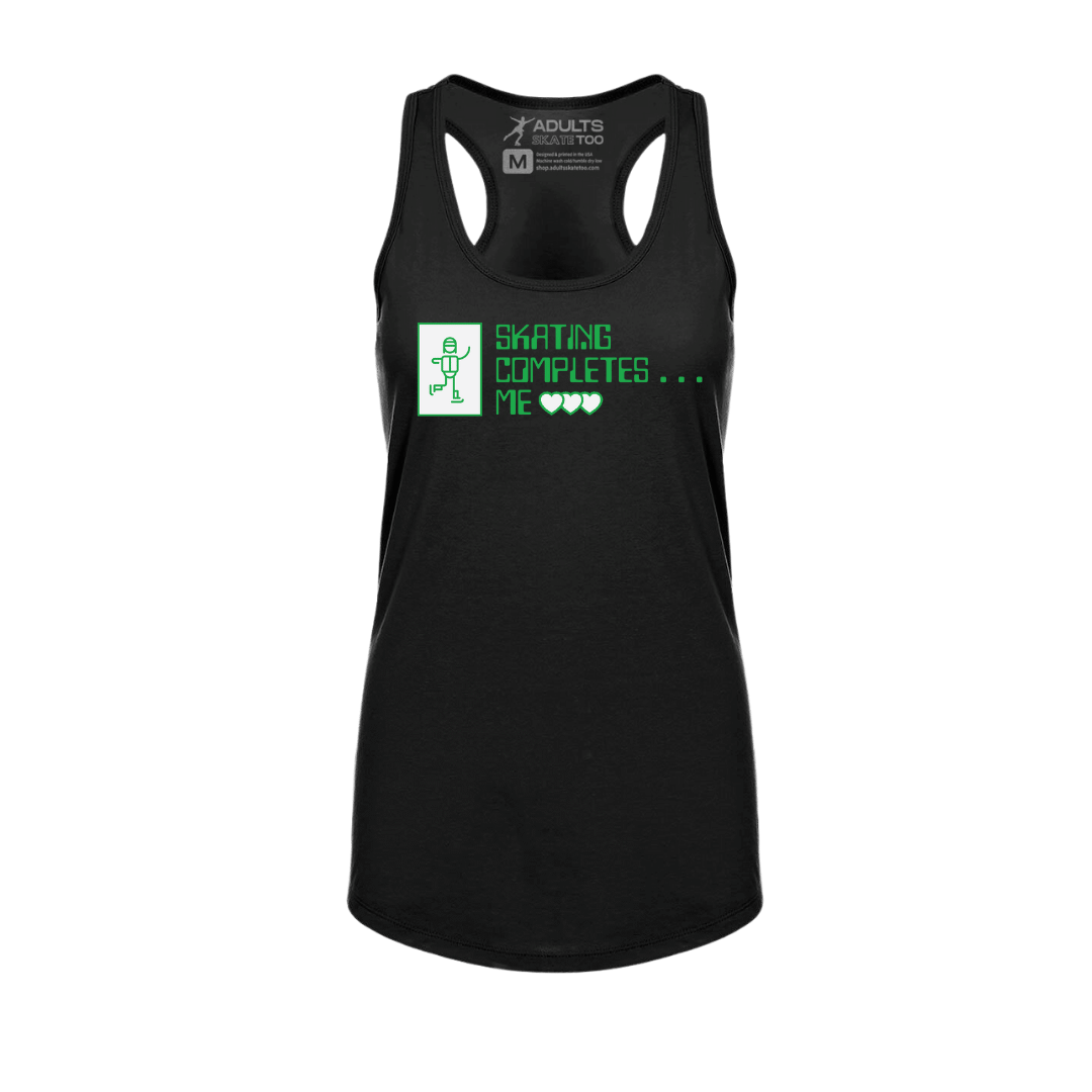 Skating Completes Me Racerback Tank