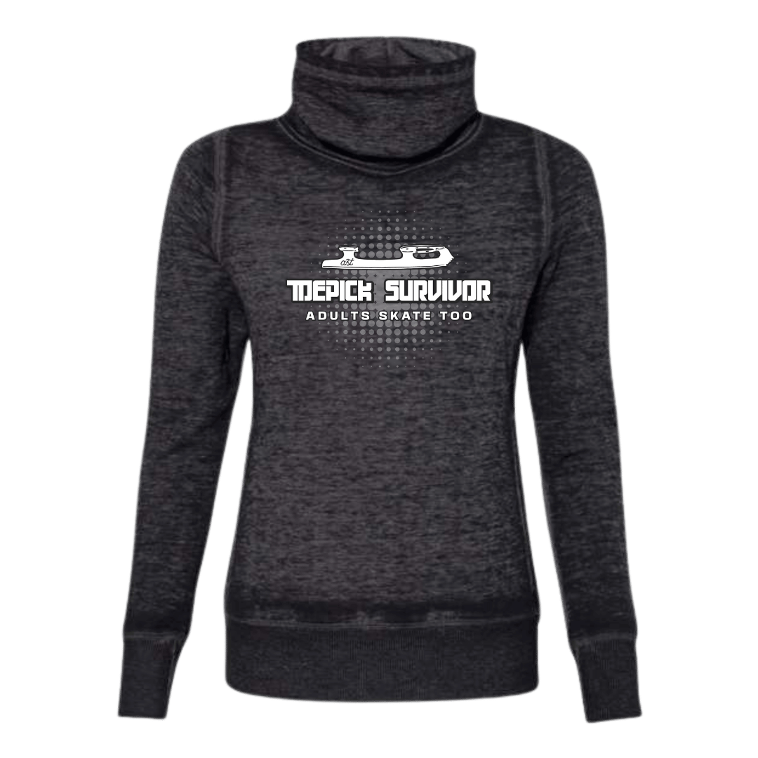 Toepick Survivor Cowl Neck Sweatshirt - Adults Skate Too LLC