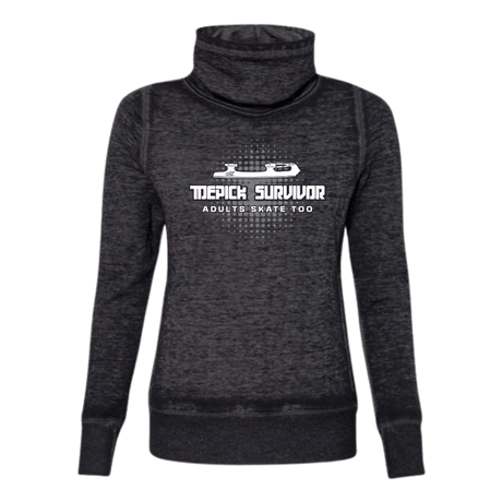 Toepick Survivor Cowl Neck Sweatshirt - Adults Skate Too LLC