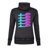 Ombre Blades Limited Cowl Neck Sweatshirt