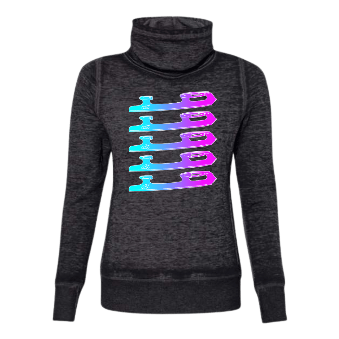 Ombre Blades Limited Cowl Neck Sweatshirt