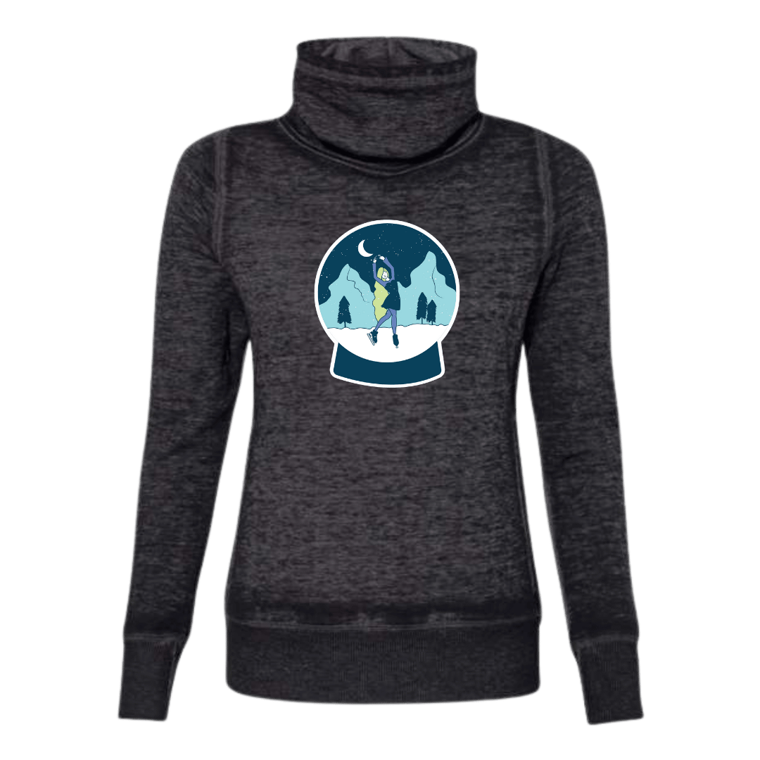 Snow Globe Skater Cowl Neck Sweatshirt - Adults Skate Too LLC