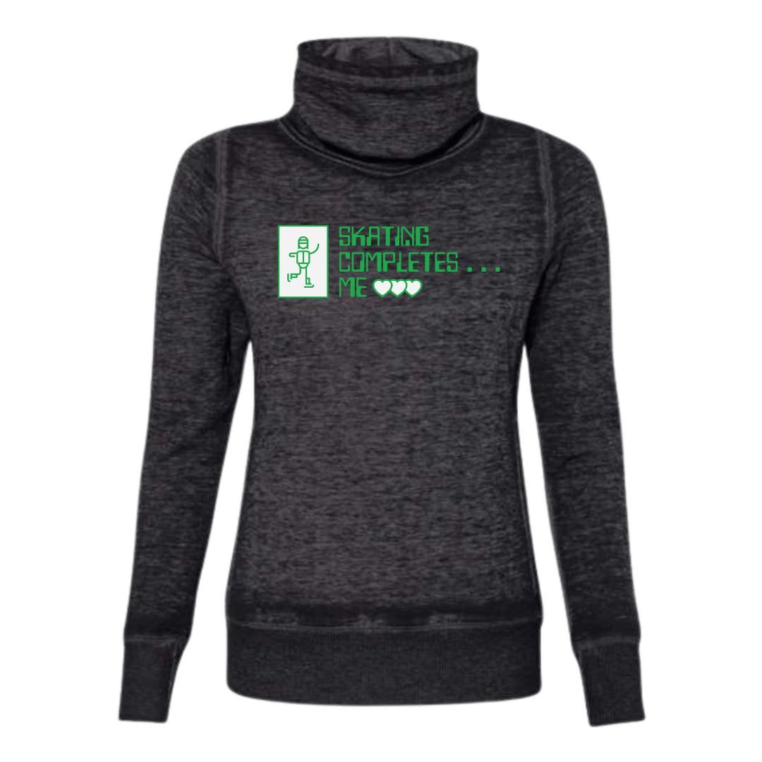 Skating Completes Me Cowl Neck Sweatshirt