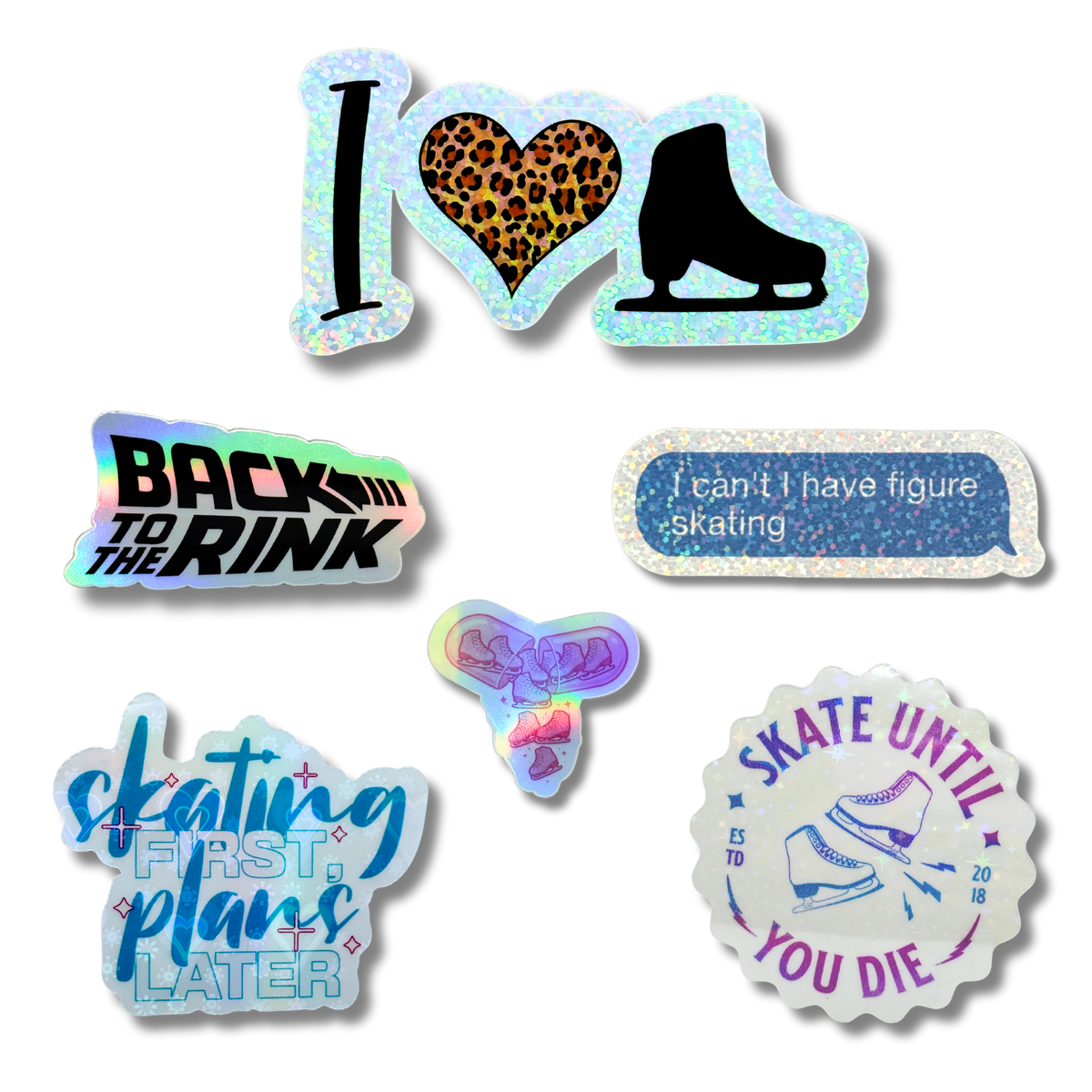 Skate Sticker Stack Skate Obsessed Sticker Bundle - Figure Skating Addict Pack | Adults ...