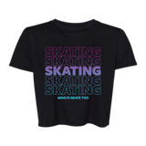 SKATING Flowy Crop Tee - Adults Skate Too LLC