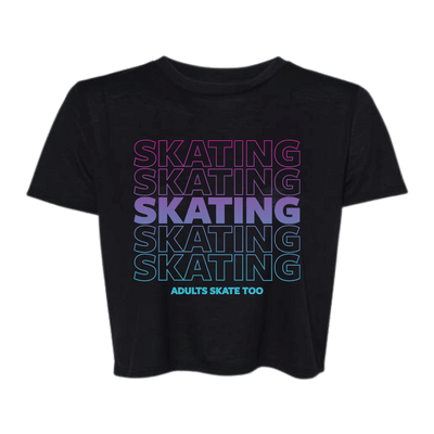 SKATING Flowy Crop Tee