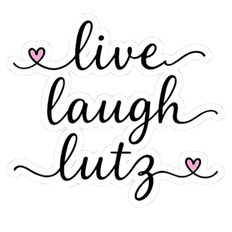 Live Laugh Lutz Stickers - Adults Skate Too LLC