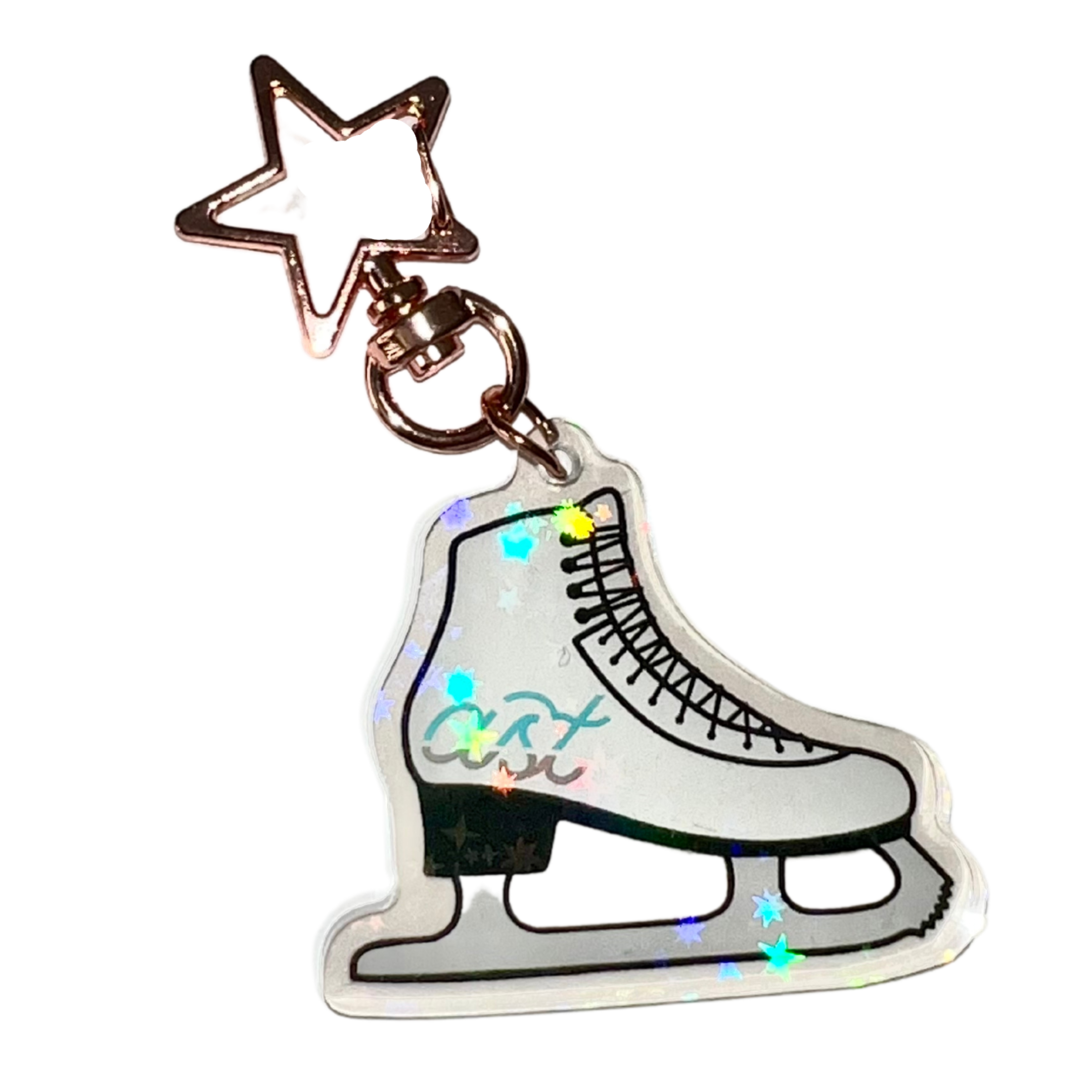 [VAULT] AST Holographic Skate Star Keychain