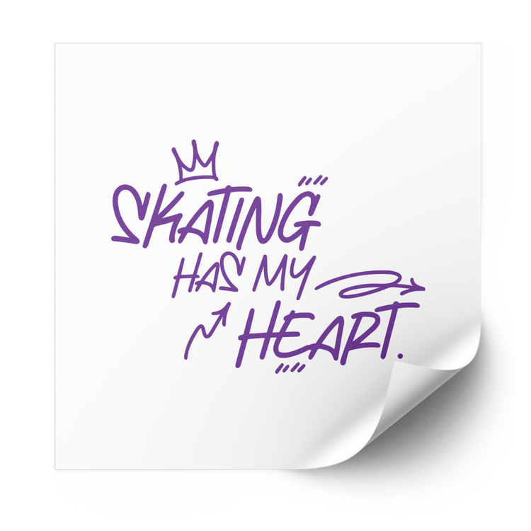 Skating Has My Heart Plastisol Heat Transfer - Adults Skate Too LLC