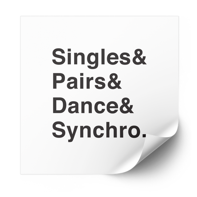Singles Pairs Dance and Synchro Plastisol Heat Transfer