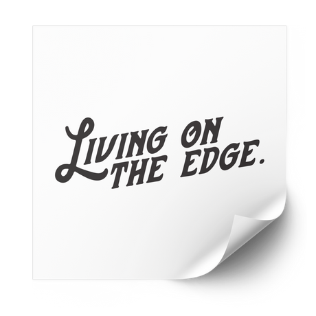 Living on the Edge Plastisol Heat Transfer - Adults Skate Too LLC
