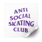 Anti Social Skating Club Plastisol Heat Transfer - Adults Skate Too LLC
