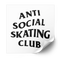 Anti Social Skating Club Plastisol Heat Transfer - Adults Skate Too LLC