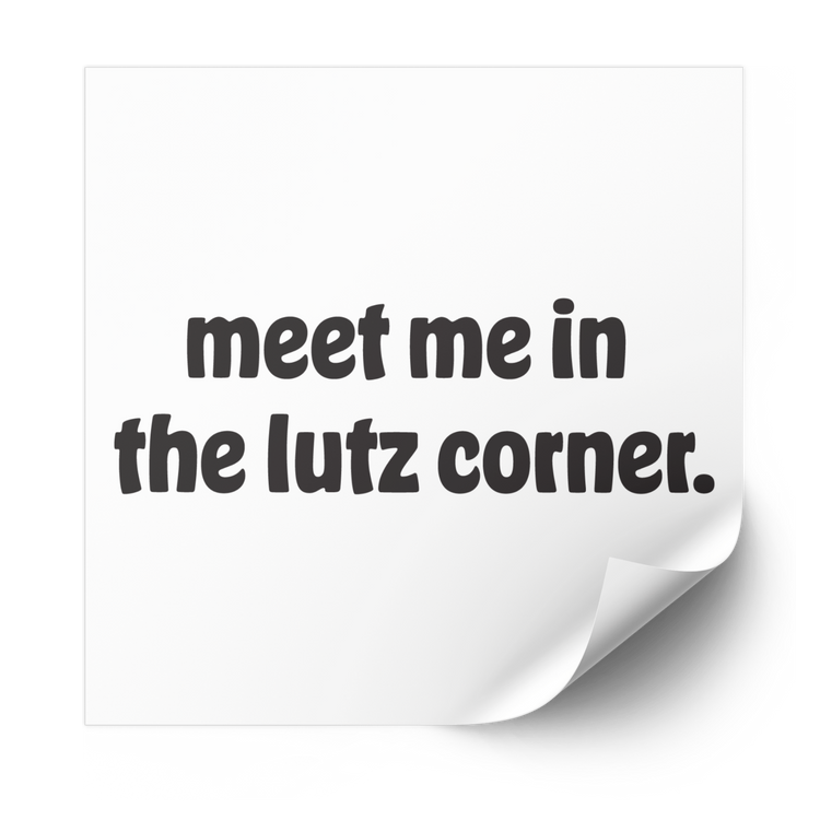 meet me in the lutz corner 1.0 Plastisol Heat Transfer - Adults Skate Too LLC