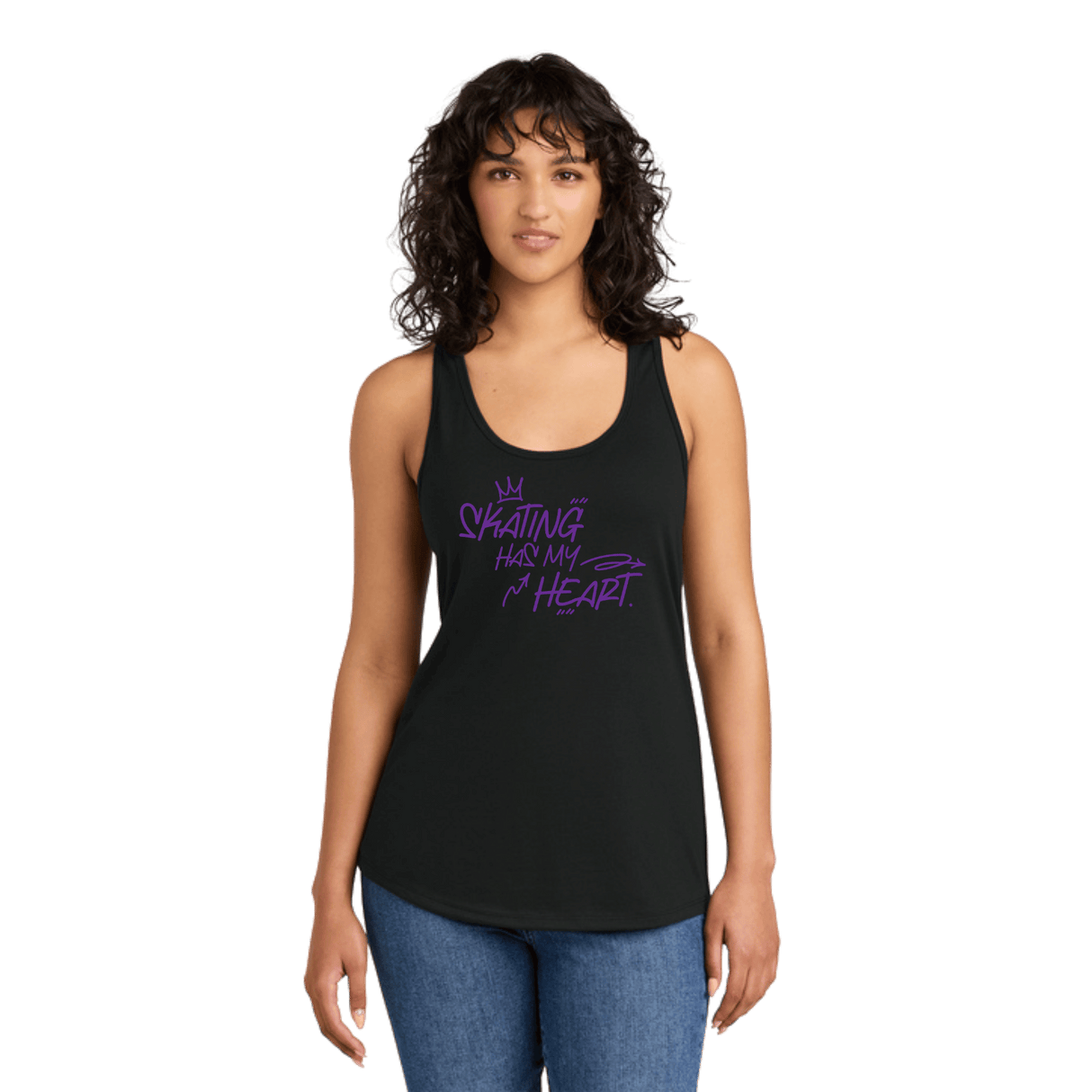 Skating Has My Heart Racerback Tank