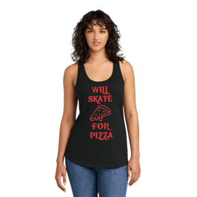 Will Skate For Pizza Racerback Tank