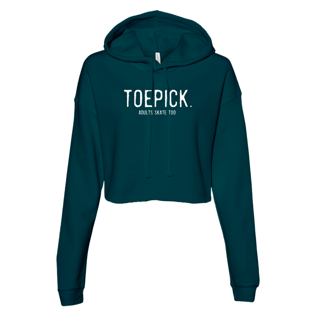 Toepick Women's Teal Hooded Crop - M