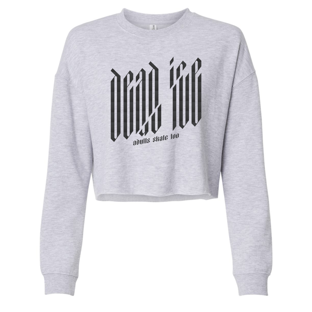 Dead Ice Women's Grey Crop Crew Sweatshirt - S