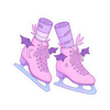 Batty Blades – Pastel Goth Ice Skates Sticker