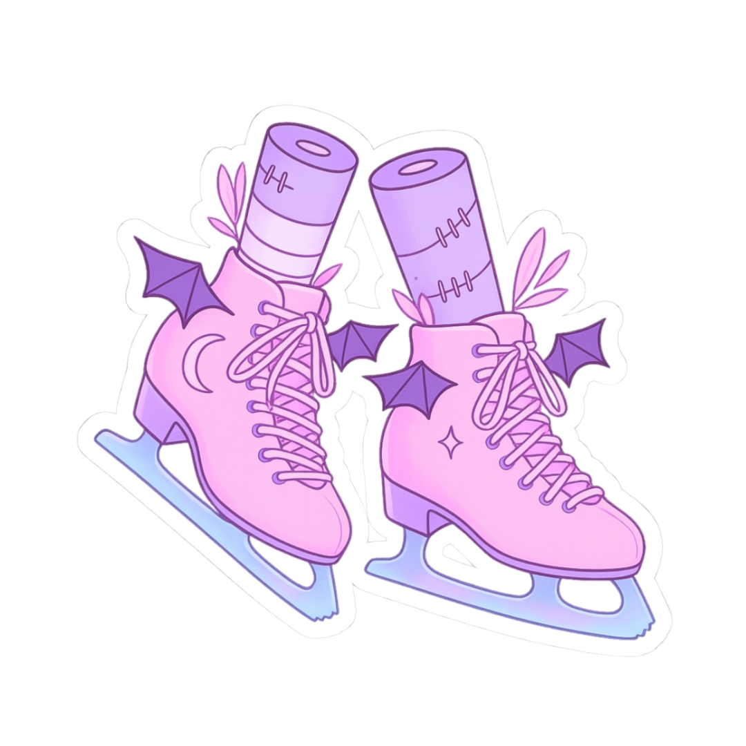 Batty Blades – Pastel Goth Ice Skates Sticker